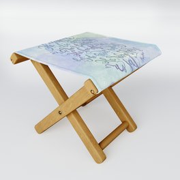 He Makes Me Lie Down In Green Pastures - Psalm 23:2~3a Folding Stool