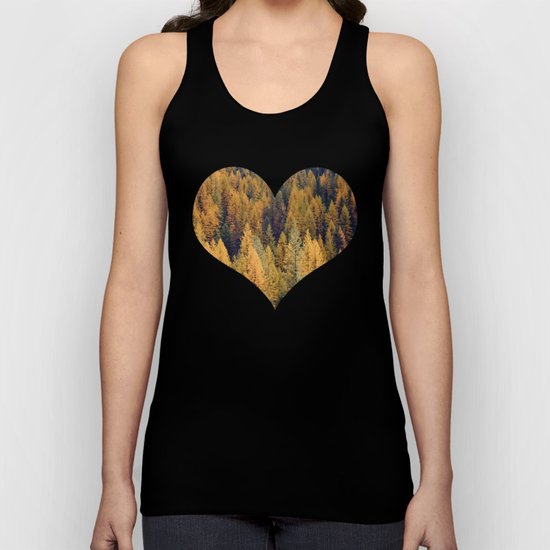 Autumn Tamarack Pine Trees Unisex Tank Top