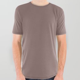 Dark Pink Solid Color Pairs Oakwood Brown PPG1054-6 - All One Single Shade Hue Colour All Over Graphic Tee