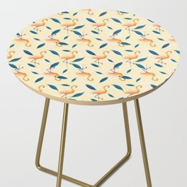 Yellow flamingo pattern Side Table