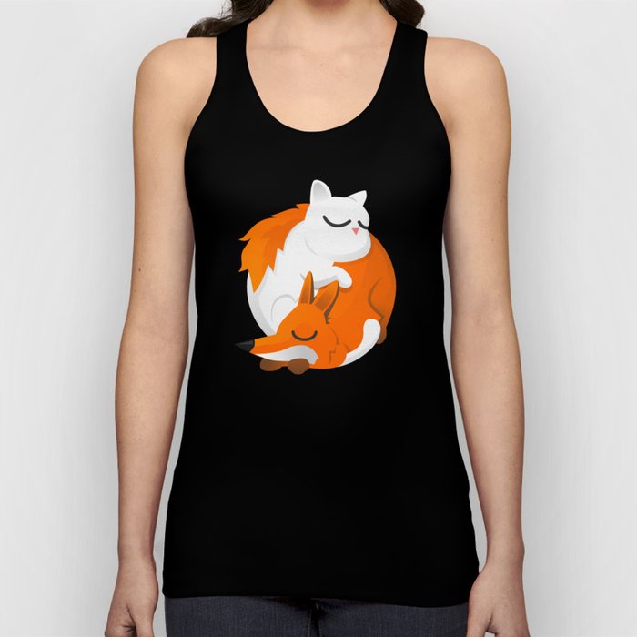Fox and cat Tank Top