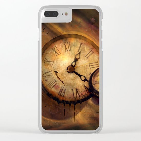Die Zeit vergeht im Flug Clear iPhone Case