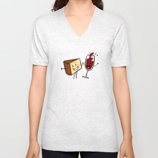 Manchego & Red Wine Unisex V-Neck