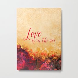 LOVE IS THE AIR Portrait Metal Print | Romance, Collage, Digital, Flowers, Valentine, Blossom, Violet, Lovely, Plants, Abstraction 