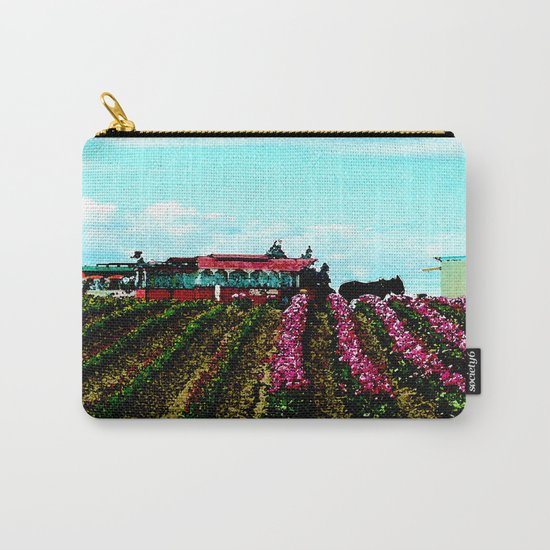 Mule Rides Through The Tulips Carry-All Pouch