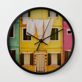 Burano Laundry Wall Clock