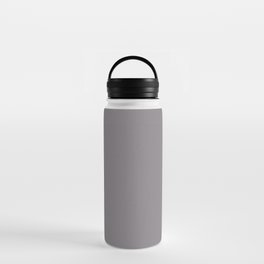 Taupe Gray - Grey Solid Color Popular Hues Patternless Shades of Gray Collection Hex #8b8589 Water Bottle