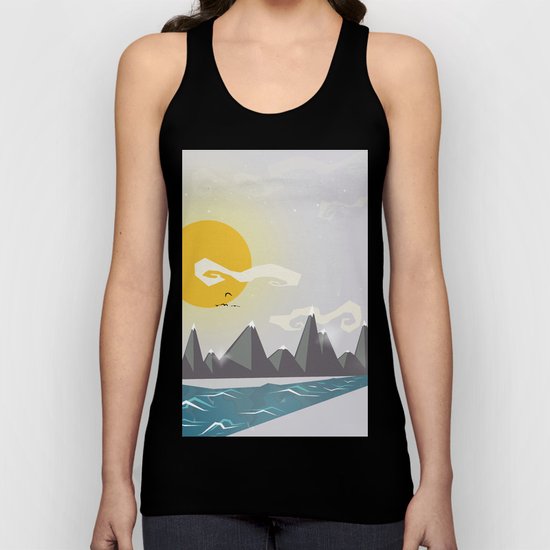 Grey mountains of joy Unisex Tank Top