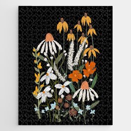 Summer Cottage Flowers, Night Jigsaw Puzzle