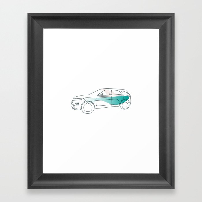 Car Minimal Line Art Framed Art Print