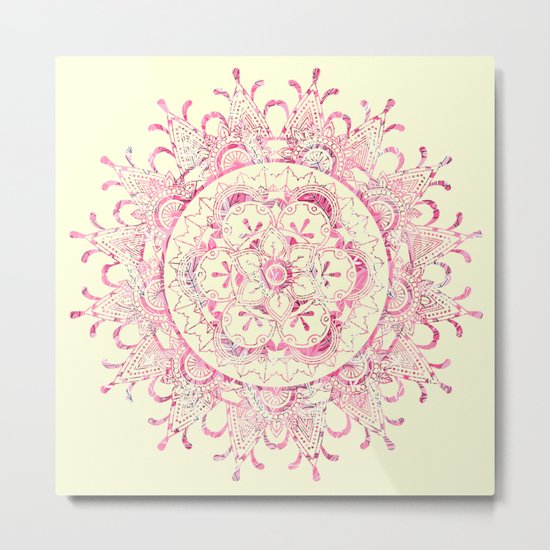 Floral Mandala Metal Print