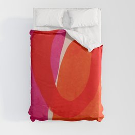 relations IV - pink shapes minimal painting Duvet Cover