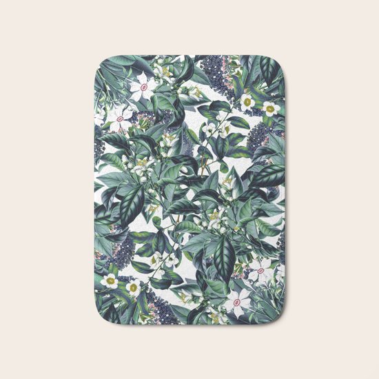 Leaf Pattern Bath Mat