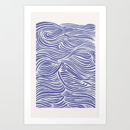 Waves Very Peri Art Print
