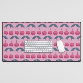 Better in Pairs Cherries - Pink Mauve Large Desk Mat