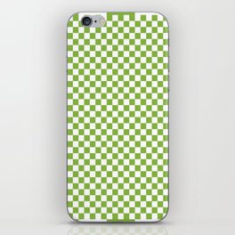 Chequerboard Pattern - Green iPhone Skin