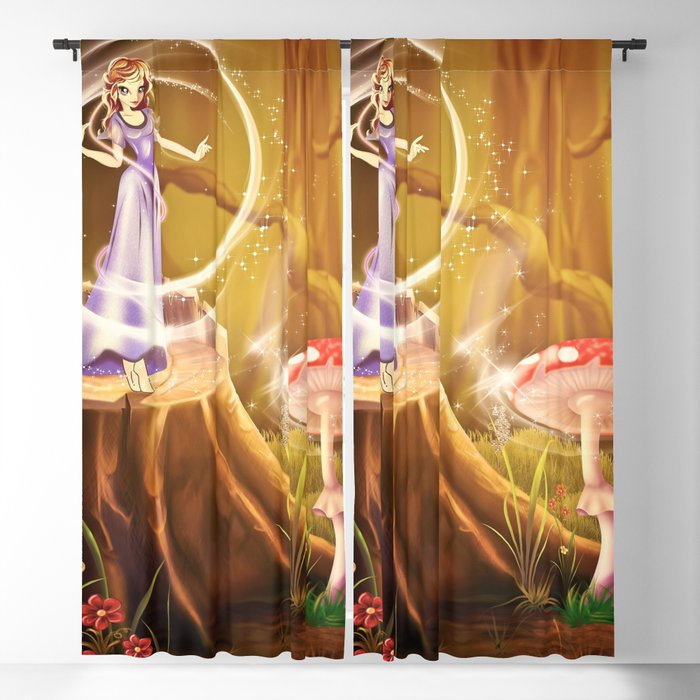 Whimsical Forest Fairy Blackout Curtain