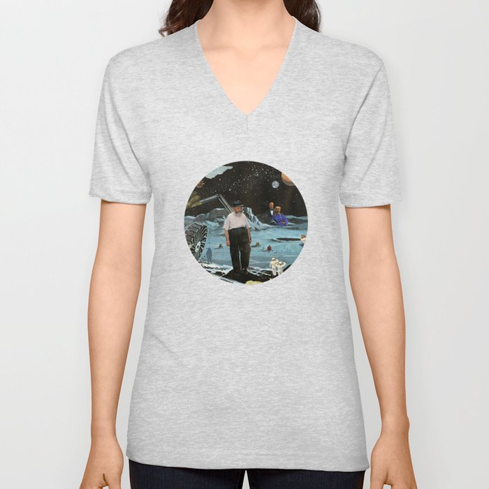Lunar Landscape V Neck T Shirt