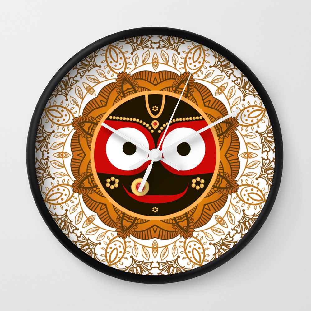 Jagannath. Indian God of the Universe. Lord Jagannatha. Wall Clock by  OlgaBerlet | Society6