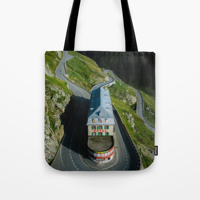 Belvedere Switzerland Mountain Pass Road – Outdoor Photography Tote Bag