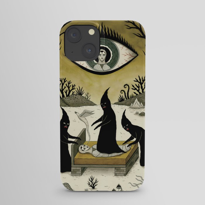 Three Shadow People Terrify a Victim During an Episode of Sleep Paralysis iPhone Case