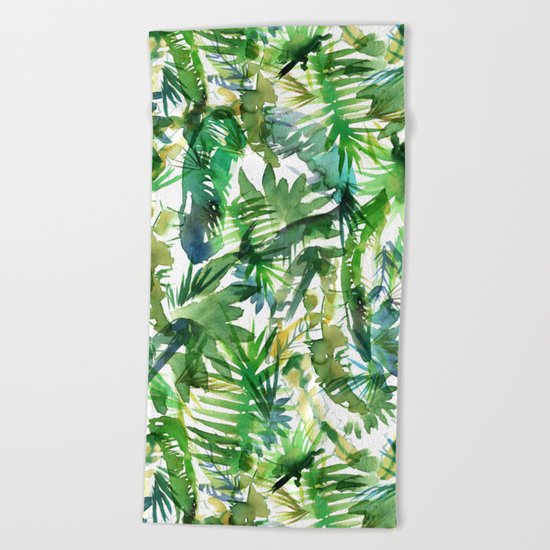 VIBE of the Jungle {A-green} Beach Towel