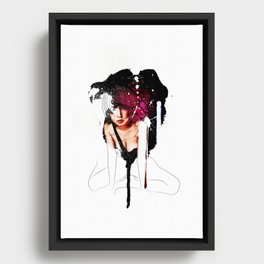 Ringu Woman Illustration in Mixed Digital Media Framed Canvas