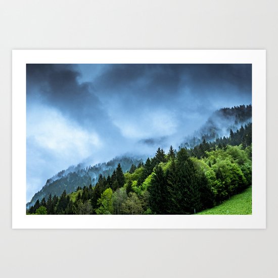 Landscape fog #society6 Art Print