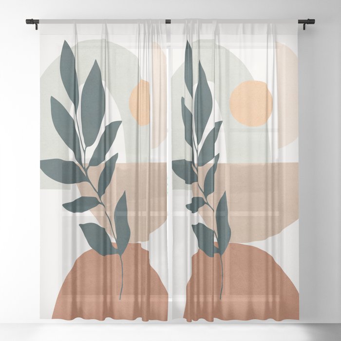 Soft Shapes IV Sheer Curtain