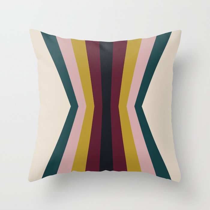 Mid Century Modern Color Reflection Throw Pillow