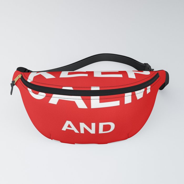 Keep Calm And Carry On English War Quote Fanny Pack