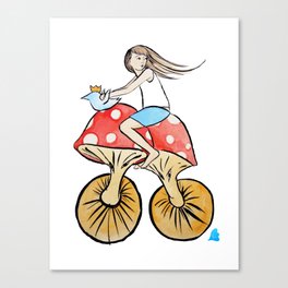 Mushroom Bike Canvas Print