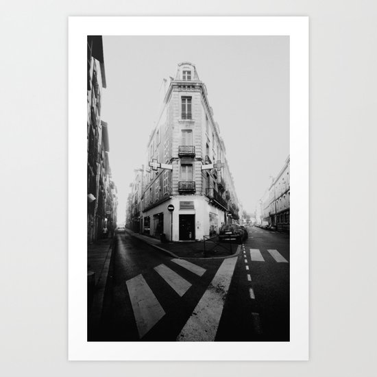 Monochrome France Art Print