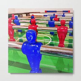 Figures of a foosball table Metal Print