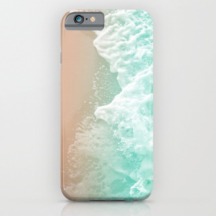 Soft Emerald Beige Ocean Beauty #1 #wall #decor #art #society6 iPhone Case