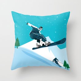 Skiing • Winter Sport Best Selling Design Ever Throw Pillow
