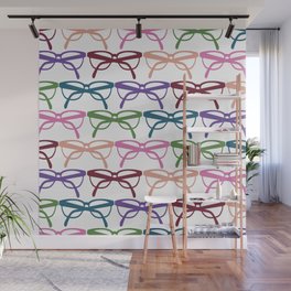Optometrist Eye Glasses Pattern Print Wall Mural