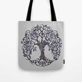 Tree of Life Silver Tote Bag
