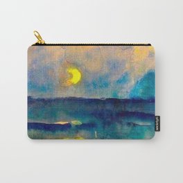 Yellow Moon (Over the Sea) landscape painting by Emil Nolde Carry-All Pouch