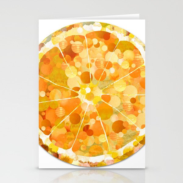 Fresh Orange Slice Fruit Art by Sharon Cummings Stationery Cards