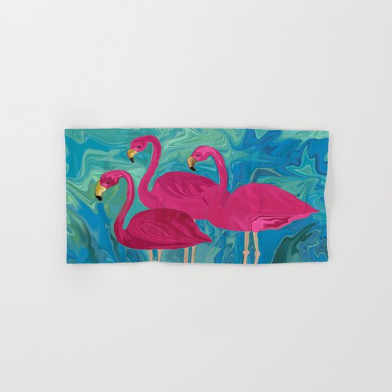 The Three Flamigos Hand & Bath Towel
