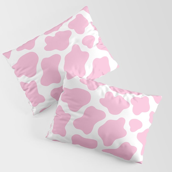 Pink Cow Print Pillow Sham