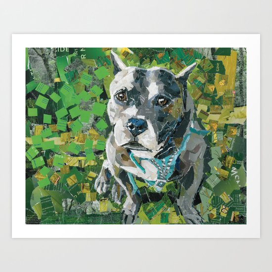Crinkle The Rescue- Available for adoption @ Bama Bully Rescue Art Print