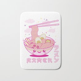 Cute Kawaii Anime Ramen Noodles Soup Japanese Aesthetic Bath Mat