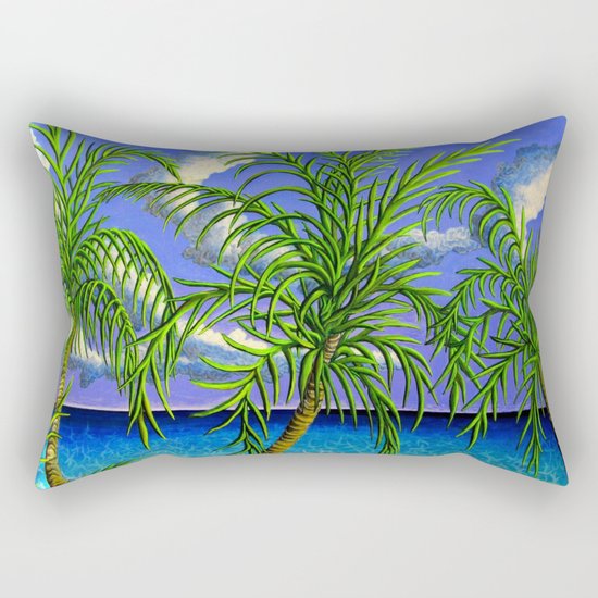 palms and sea Rectangular Pillow