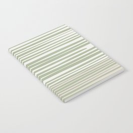 Natural Stripes Modern Minimalist Colour Block Pattern Sage Green Beige Off White Notebook