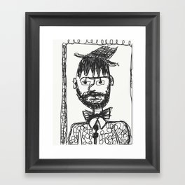 Self portrait 2016 illustration Framed Art Print