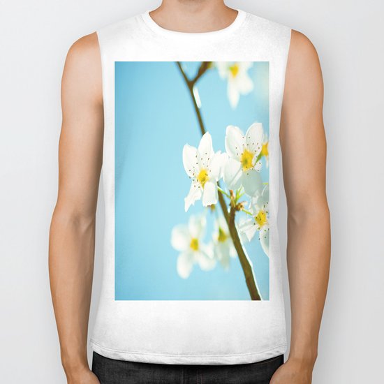 Blue & Blossoms Biker Tank