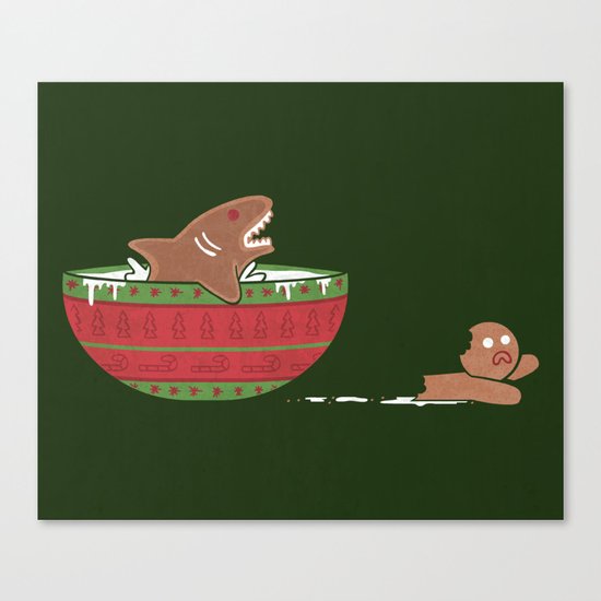 Gingerbread Jaws Canvas Print