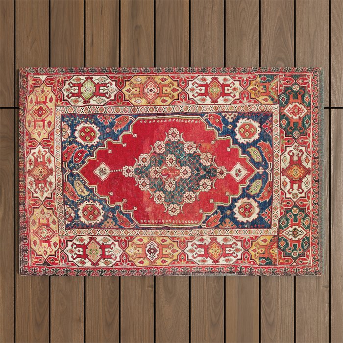 Transylvanian Manisa West Anatolian Niche Carpet Print Outdoor Rug